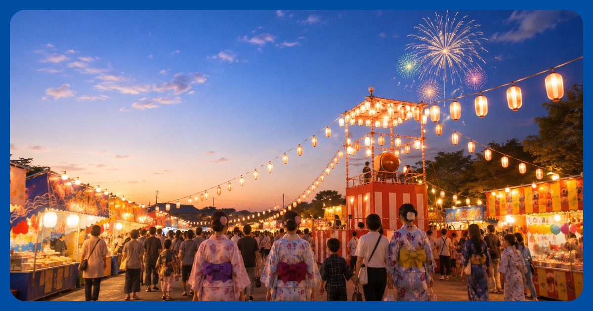 船橋の夏祭り・盆踊りの様子