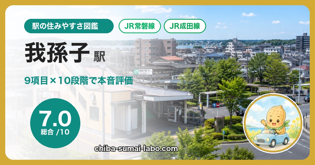 我孫子駅前の風景（JR常磐線我孫子駅）