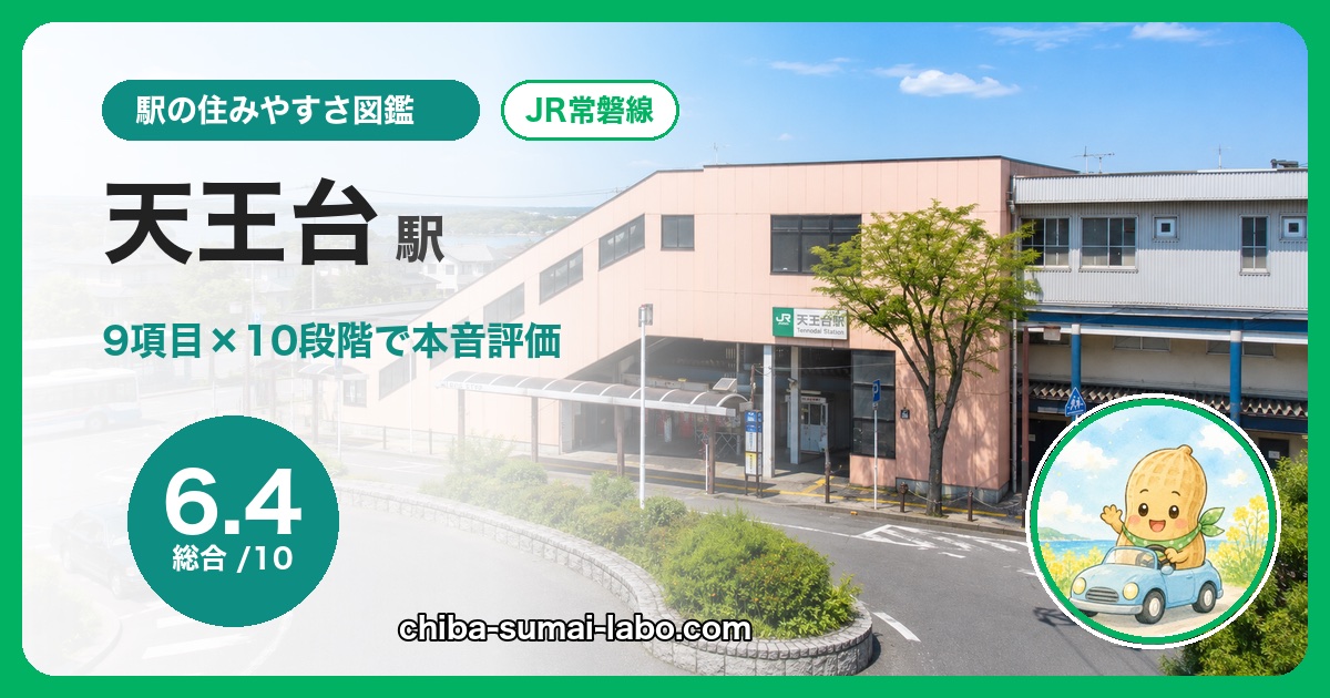 天王台駅前の風景(JR常磐線天王台駅)
