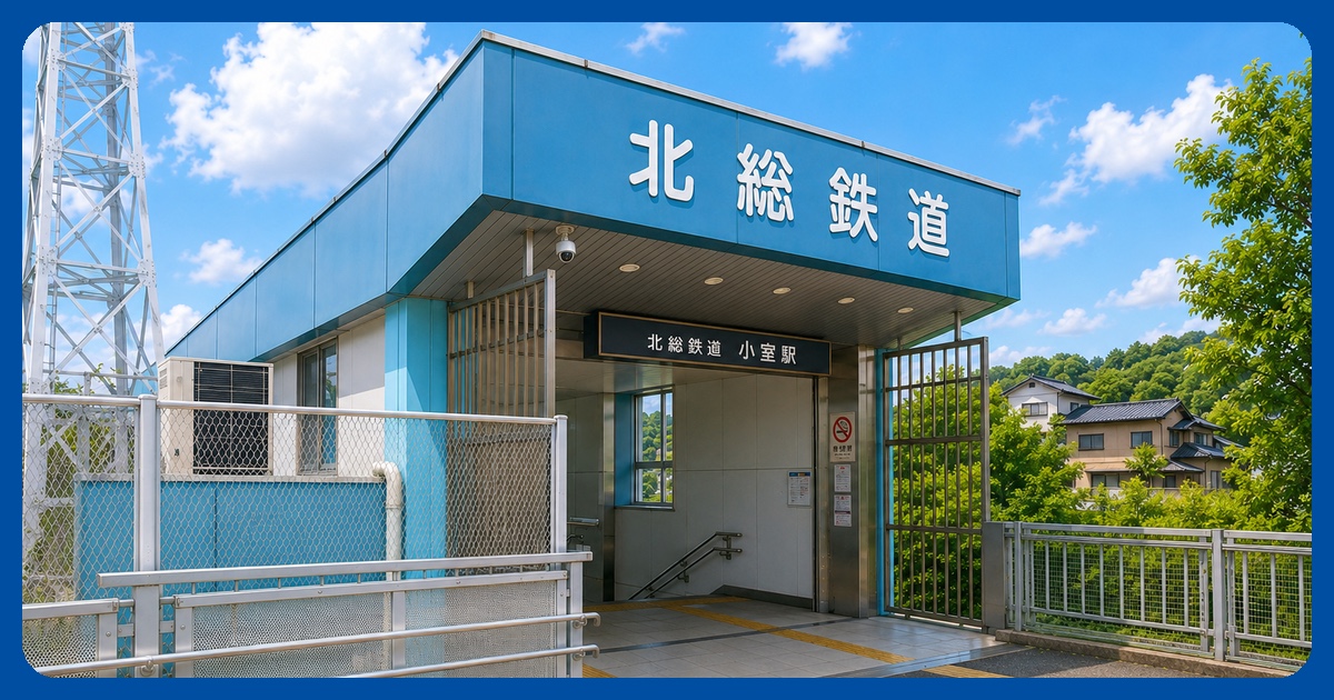 小室駅の駅前の風景
