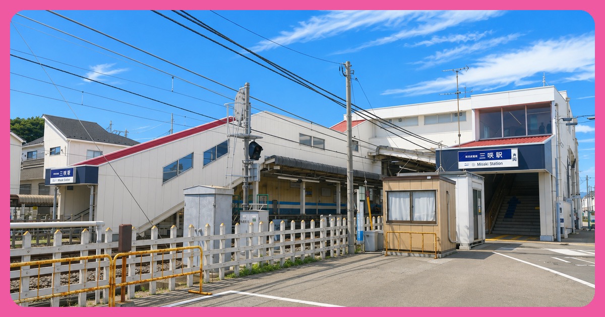 三咲駅の街並み