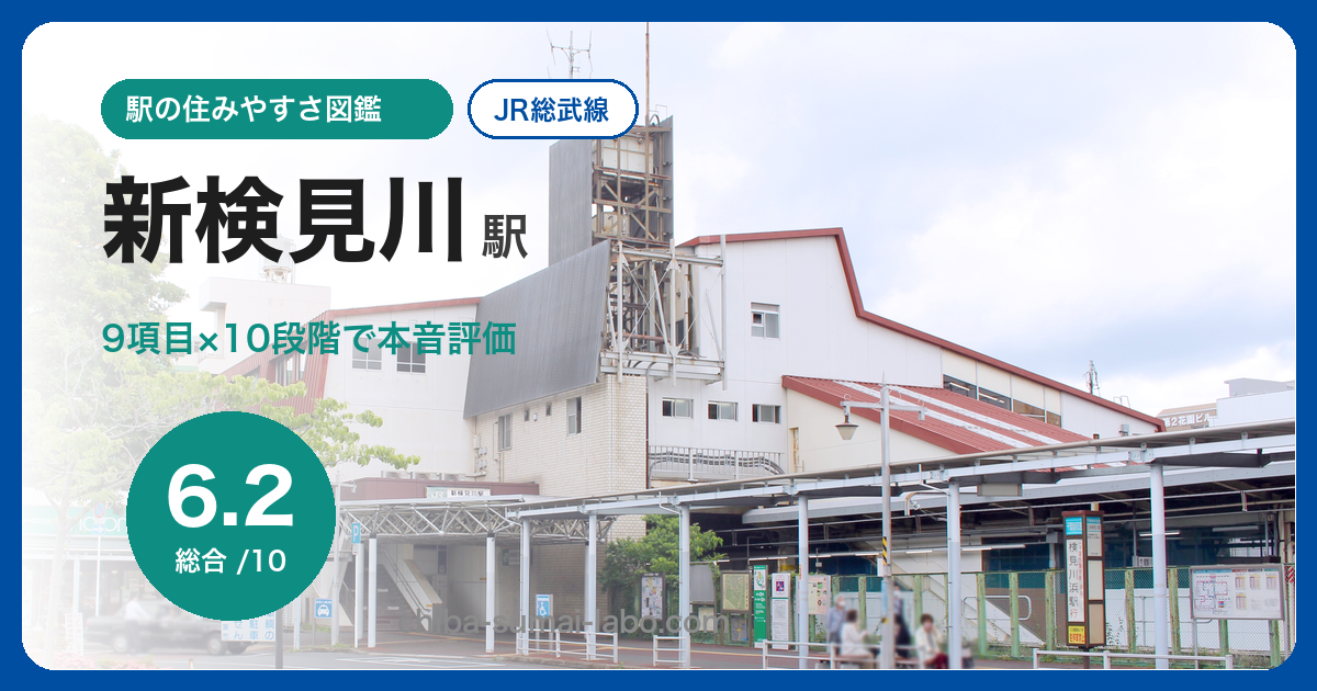 新検見川駅の住みやすさを9項目×10段階で評価（総合6.2）