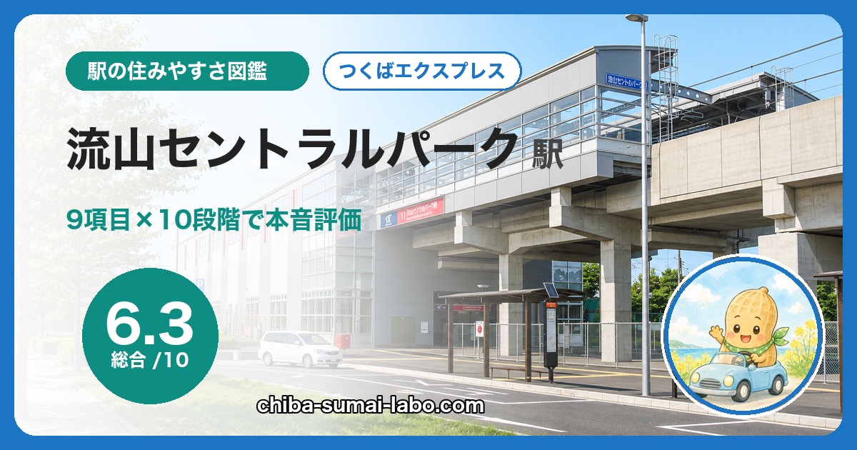 流山セントラルパーク駅前の風景