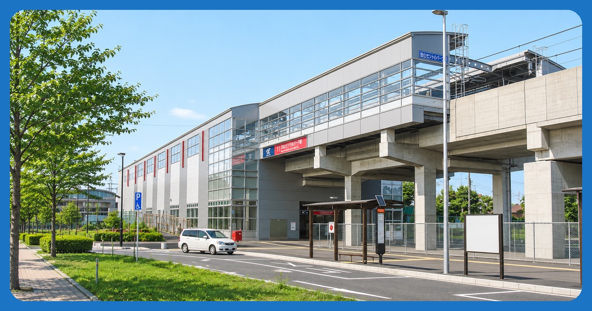 流山セントラルパーク駅前の風景