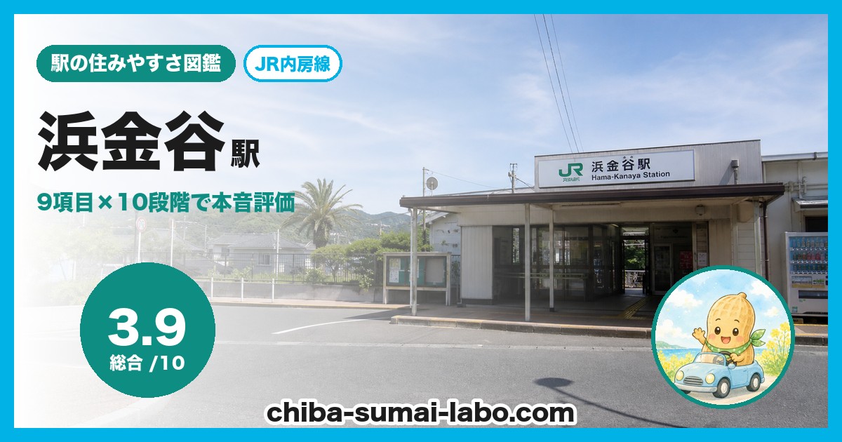 浜金谷駅前の風景