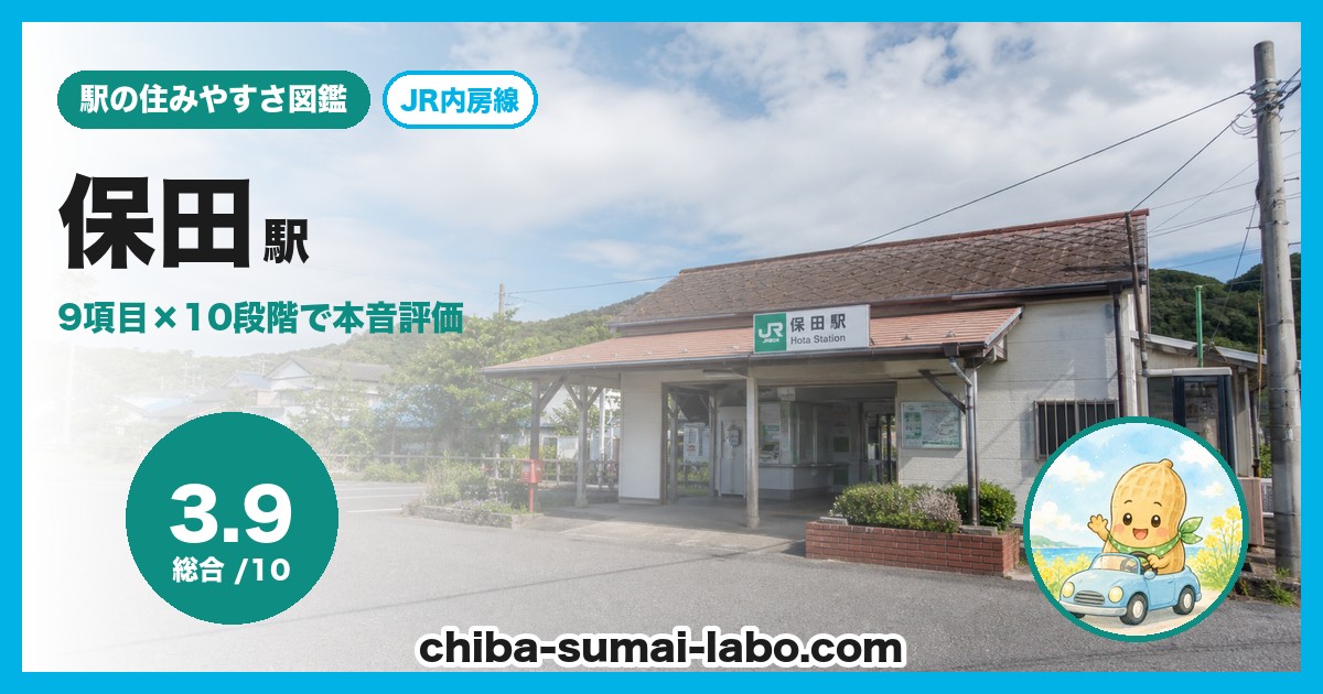 保田駅前の風景