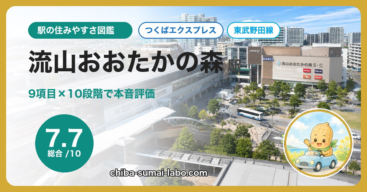 流山おおたかの森駅前の風景