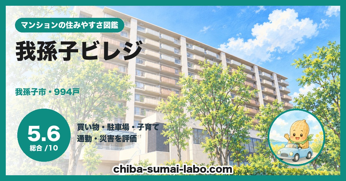 我孫子ビレジの住みやすさ（総合5.6）