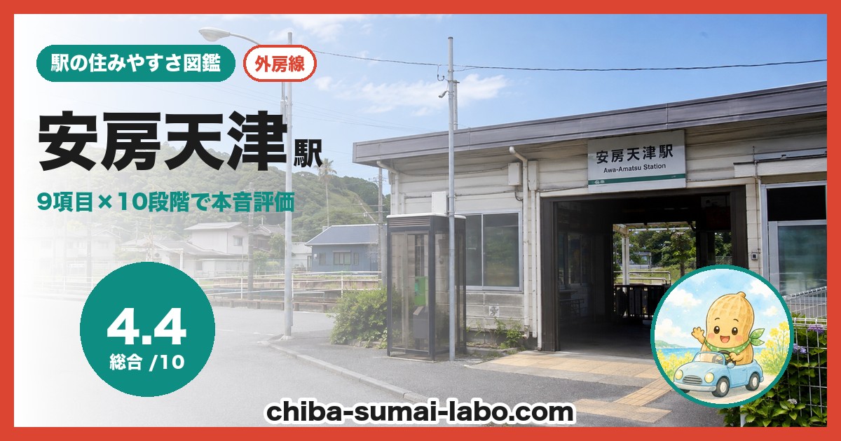 安房天津駅前の風景
