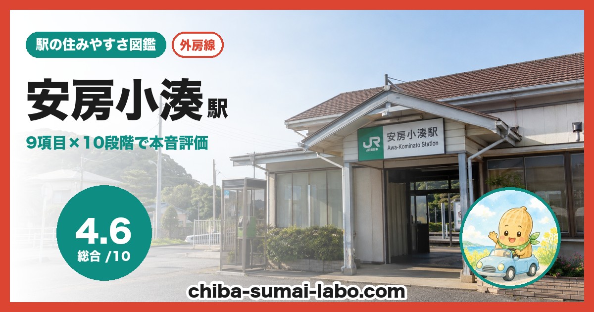 安房小湊駅前の風景