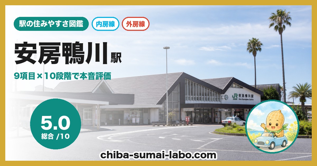 安房鴨川駅前の風景