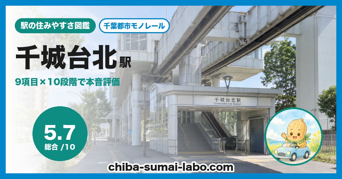 千城台北駅前の風景