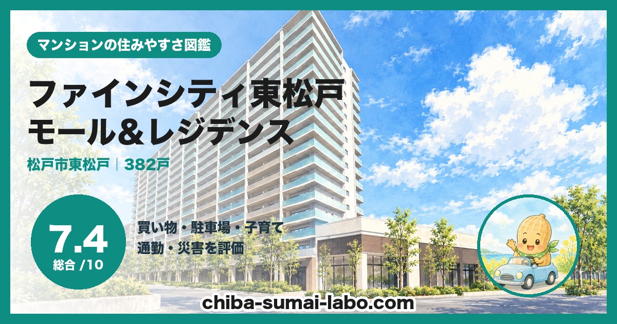ファインシティ東松戸モール＆レジデンスの住みやすさ（総合7.4）