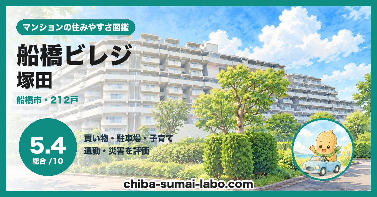 船橋ビレジの住みやすさ（総合5.4）