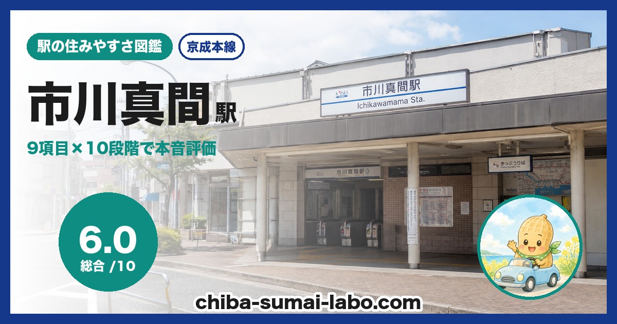 市川真間駅前の風景