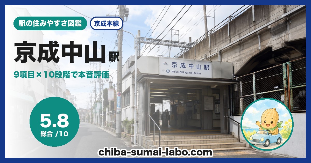 京成中山駅前の風景