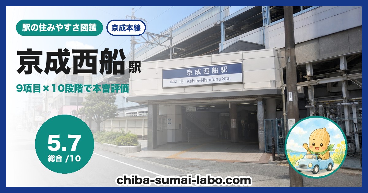 京成西船駅前の風景