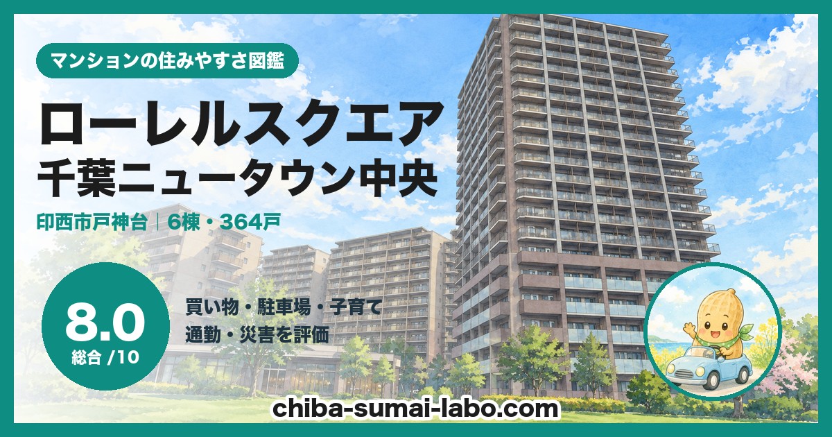 ローレルスクエア千葉ニュータウン中央の住みやすさ（総合8.0）
