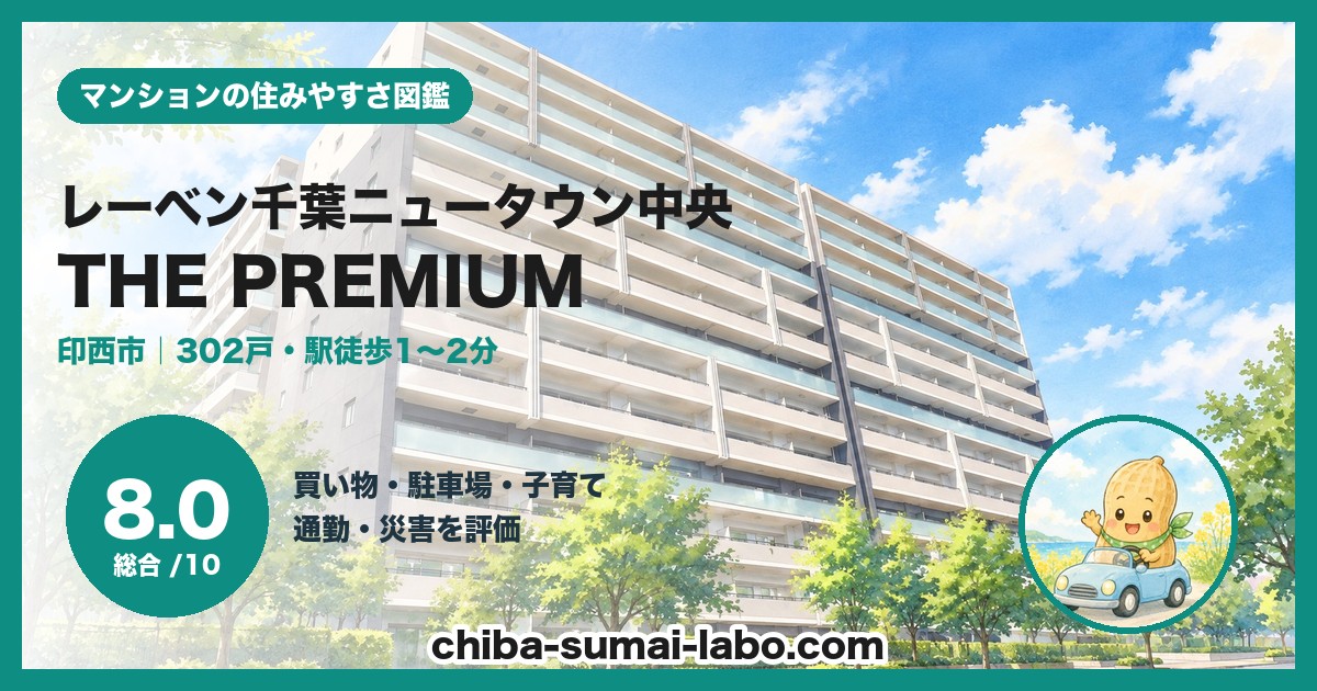 レーベン千葉ニュータウン中央 THE PREMIUMの住みやすさ（総合8.0）
