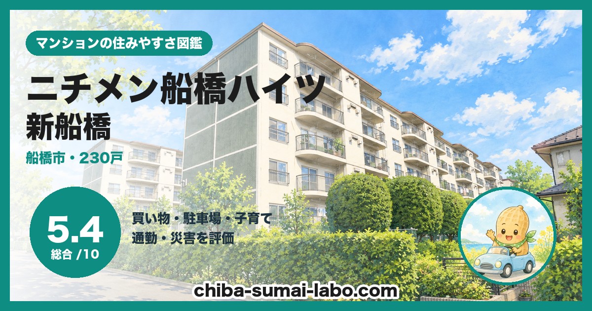 ニチメン船橋ハイツの住みやすさ（総合5.4）