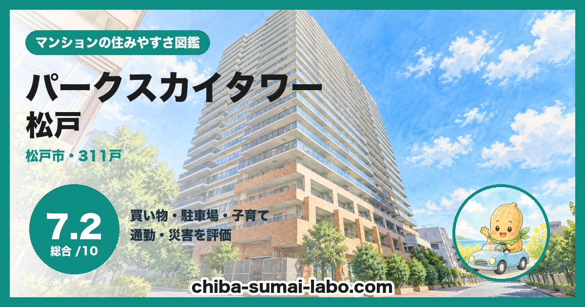 パークスカイタワー松戸の住みやすさ（総合7.2）