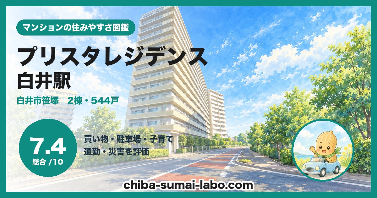 プリスタレジデンスの住みやすさ（総合7.4）