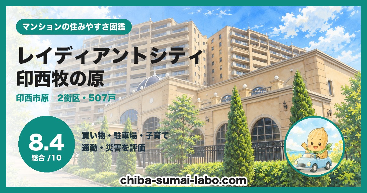 レイディアントシティ印西牧の原の住みやすさ（総合8.4）