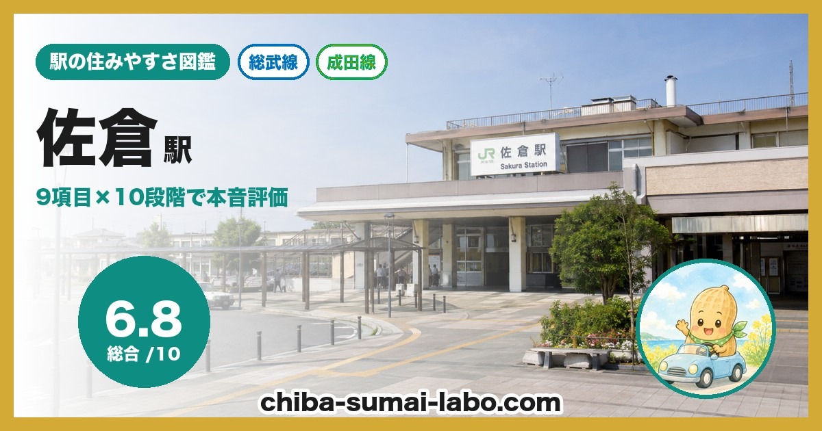 佐倉駅前の風景
