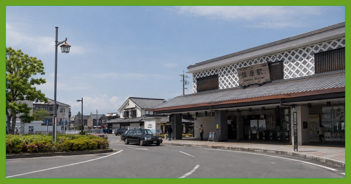佐原駅前の風景