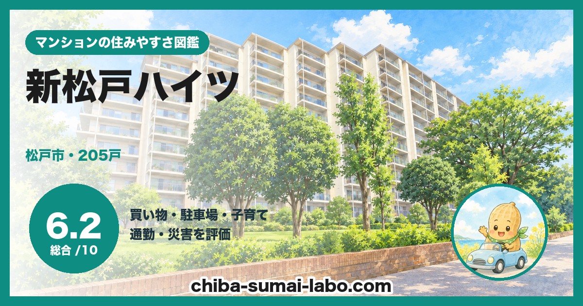 新松戸ハイツの住みやすさ（総合6.2）