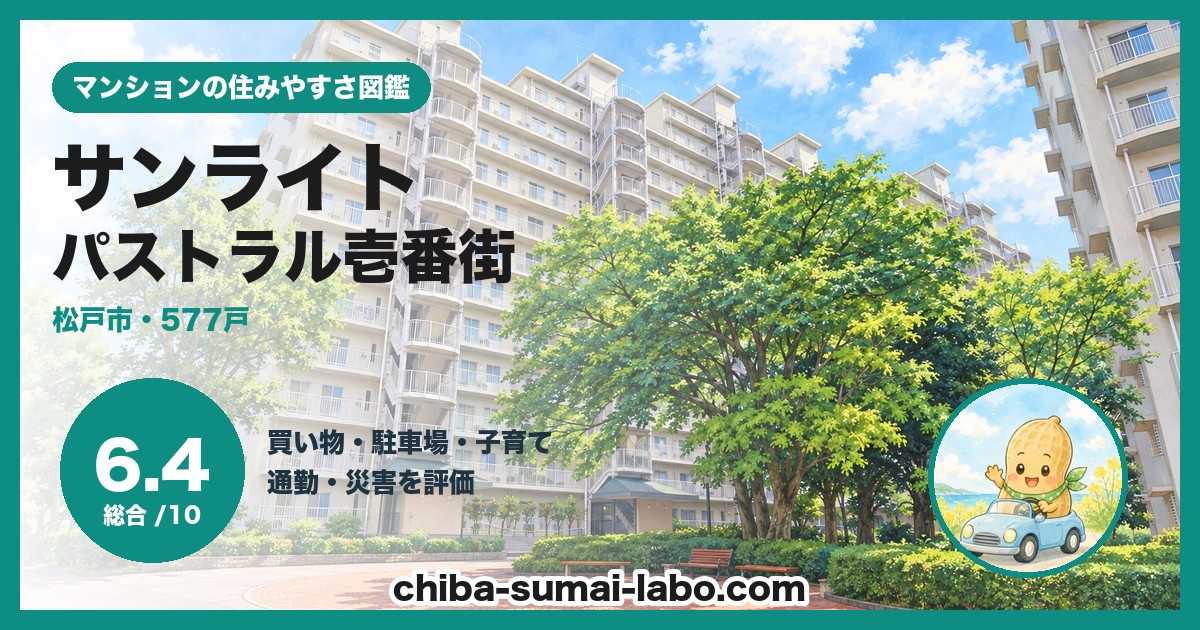 新松戸サンライトパストラル壱番街の住みやすさ（総合6.4）