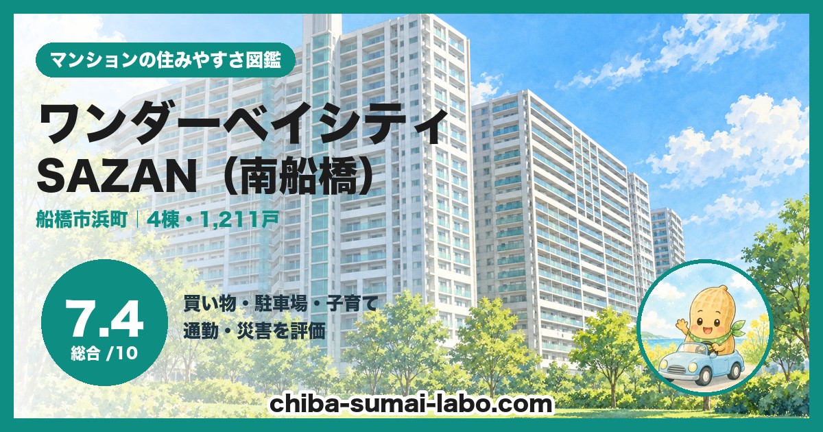 ワンダーベイシティSAZANの住みやすさ（総合7.4）